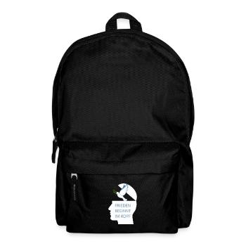 Frieden beginnt im Kopf Friedenstaube Peace - Rucksack - Schwarz - Vorne