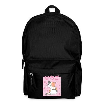 Japanese Japanese Strawberry Cat Gift - Backpack - black - Front