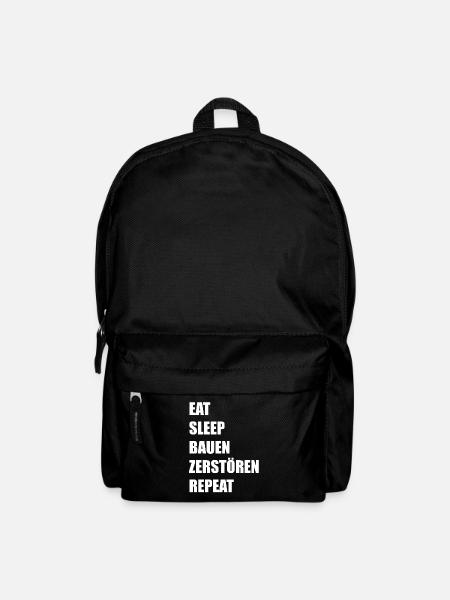 Klemmbaustein Bauen Steine Geschenk - Rucksack - Schwarz