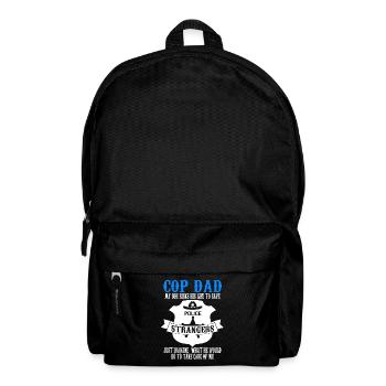 Cop Dad Son Cop Dad Family Geschenk - Rucksack - Schwarz - Vorne