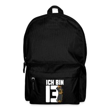 13.Geburtstag Dackel Hund Geschenk - Rucksack - Schwarz - Vorne