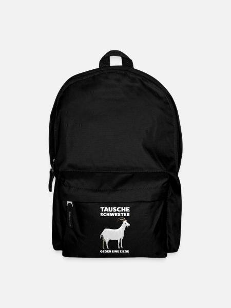 Ziege Schwester Ziegen Geschenk - Rucksack - Schwarz