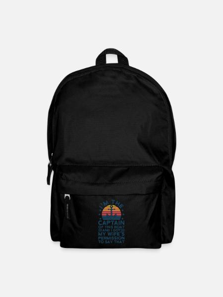 Kapitän Kapitäne Bootfahren Geschenk - Rucksack - Schwarz