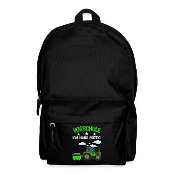 Vorschule Traktor Vorschulkind Geschenk - Rucksack - Schwarz - Vorne