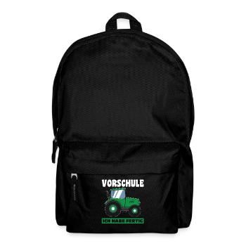 Vorschule Traktor Vorschulkind Geschenk - Rucksack - Schwarz - Vorne