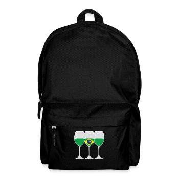 Flag Wine Glass Brazilian Gift - Backpack - black - Front