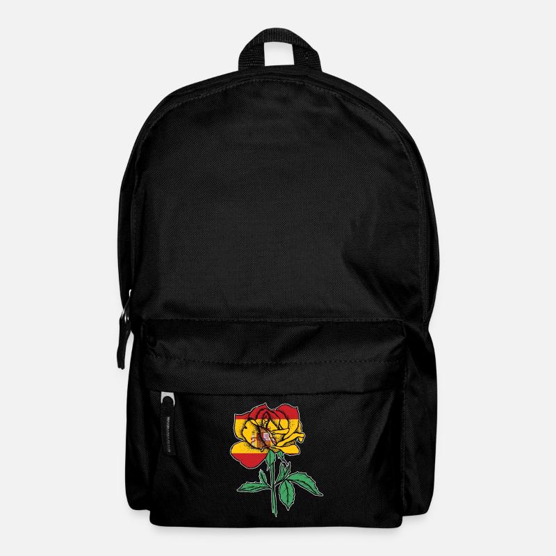 Flag Rose Roots Spanish Flag Gift - Backpack - black