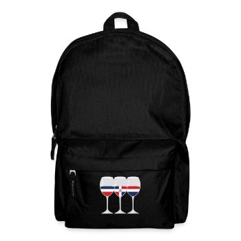 Flag Wine Glass Dominican Republic Gift - Backpack - black - Front