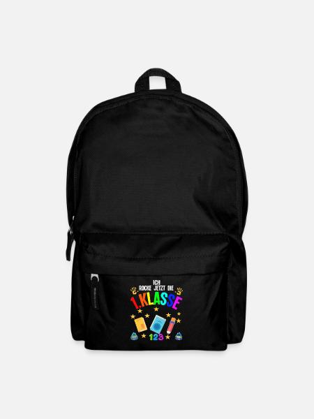 1.Klasse Schulanfang Schulanfänger Geschenk - Rucksack - Schwarz
