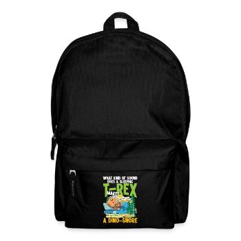 Schlafender T-Rex Dino Schnarchen - Rucksack - Schwarz - Vorne