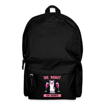 Braut Schaf Hochzeit Geschenk - Rucksack - Schwarz - Vorne