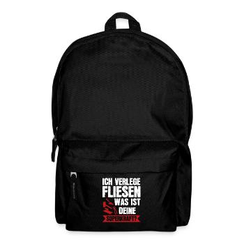 Fliesenleger Beruf Plattenleger Geschenk - Rucksack - Schwarz - Vorne