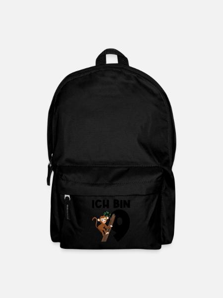 9. Geburtstag Affe 9 Jahre alt Geschenk - Rucksack - Schwarz