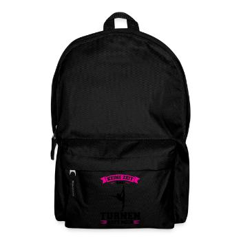 Turnen Mädchen Gymnastik Geschenk - Rucksack - Schwarz - Vorne