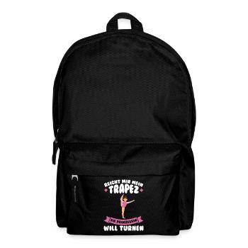 Turnen Mädchen Turnerin Geschenk - Rucksack - Schwarz - Vorne