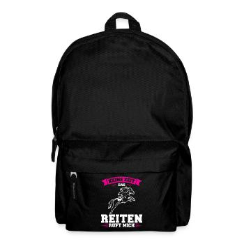 Reiten Mädchen Pferdesport Geschenk - Rucksack - Schwarz - Vorne