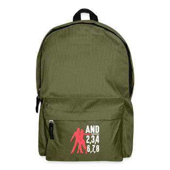 Salsa Tänzerin Lain Tanzen Und 2,3,4 6,7,8 Salsa - Rucksack - Olivgrün - Vorne