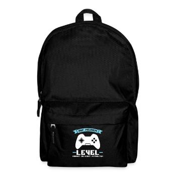 Gaming Zocken Gamer Geschenk - Rucksack - Schwarz - Vorne