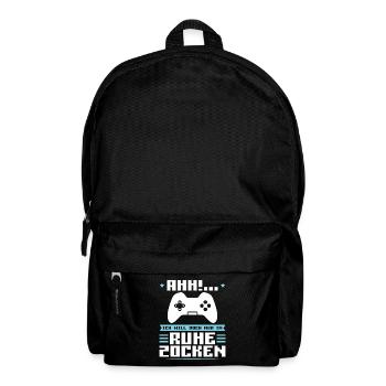Gaming Zocken Gamer Geschenk - Rucksack - Schwarz - Vorne