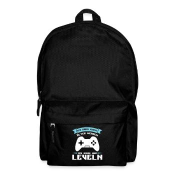Gaming Zocken Gamer Geschenk - Rucksack - Schwarz - Vorne