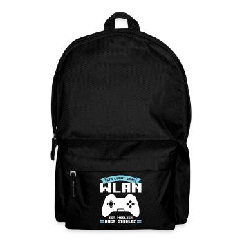 Gaming Zocken Gamer Geschenk - Rucksack - Schwarz - Vorne