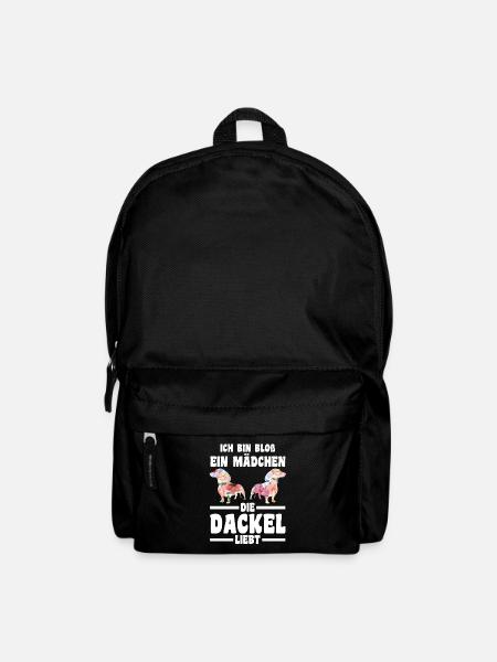 Dackel Mädchen Dackel Besitzerin Geschenk - Rucksack - Schwarz