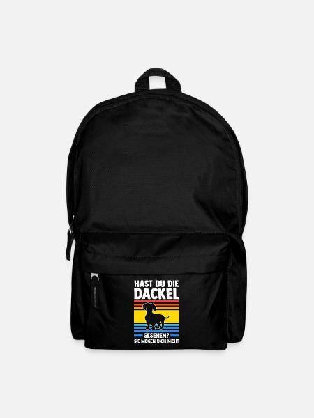 Dackel Hund Hundebesitzer Geschenk - Rucksack - Schwarz