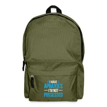 Conscience de l’apraxie de la parole J’ai une apraxie de la parole - Sac à dos - vert olive - Devant