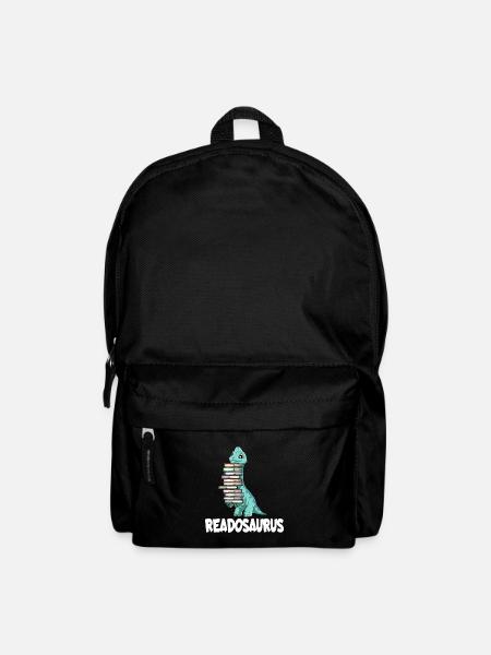 Readosaurus Dinosaurier Bücher Dino Lesen Langhals - Rucksack - Schwarz