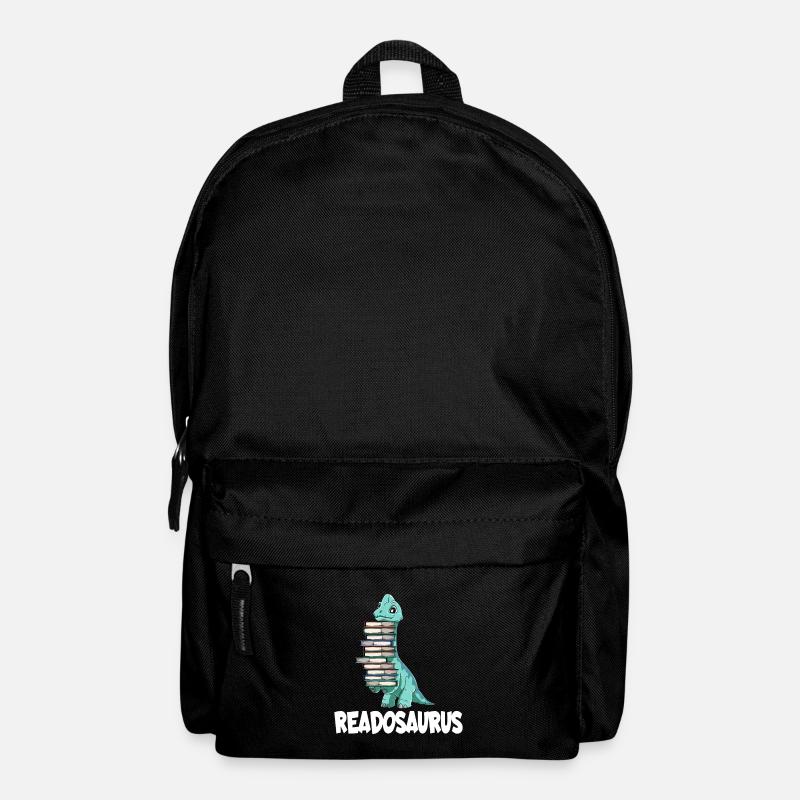 Readosaurus Dinosaurier Bücher Dino Lesen Langhals - Rucksack - Schwarz