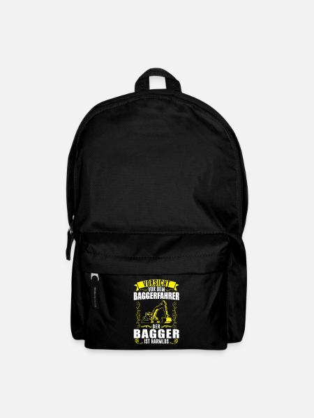 Baggerfahrer Job Bauarbeiten Geschenk - Rucksack - Schwarz