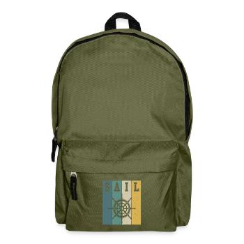 Sailor Sunset Sailboat Skipper Sail Captain - Backpack - olive green - Front