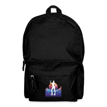Vaporwave Synthwave Jump Shoes Fitness - Rucksack - Schwarz - Vorne