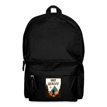 HIIT, Fitness Frau - Rucksack - Schwarz - Vorne
