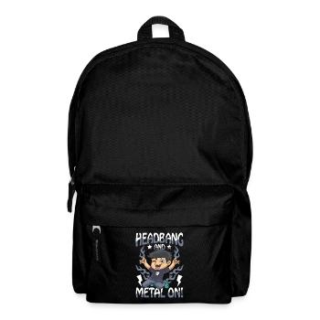 Headbang And Metal On für einen Schüler und Jungs - Rucksack - Schwarz - Vorne