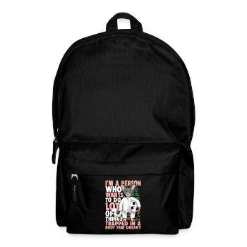 I'm A Person Who Wants To Do Lot Of Things - Rucksack - Schwarz - Vorne