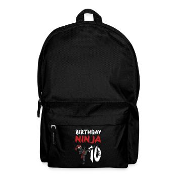 Birthday Party 10 Years Old Japanese Ninja - Backpack - black - Front
