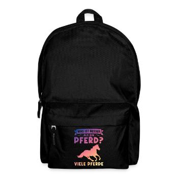 Reiten Pferd Pferdeliebhaber Geschenk - Rucksack - Schwarz - Vorne