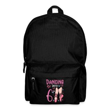 Ballettschuhe Tanzballerina 6 Ballett Geburtstag - Rucksack - Schwarz - Vorne