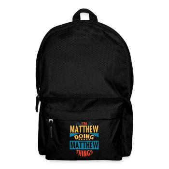 Vorname Christopher Name Christopher Geschenk - Rucksack - Schwarz - Vorne