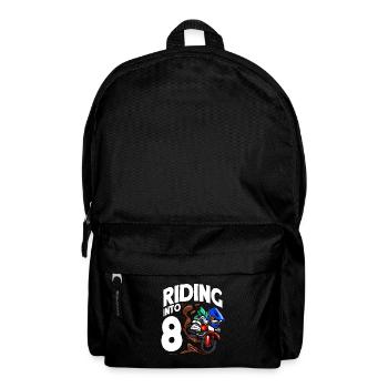 Reiten in 8 Geburtstag Fahrer Motocross Geburtstag - Rucksack - Schwarz - Vorne