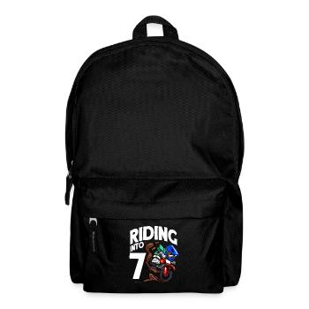 Reiten in 7 Geburtstag Fahrer Motocross Geburtstag - Rucksack - Schwarz - Vorne
