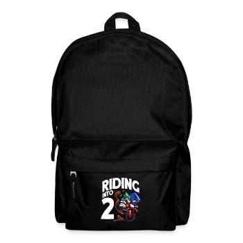 Fahren in 2 Geburtstag Fahrer Motocross Geburtstag - Rucksack - Schwarz - Vorne