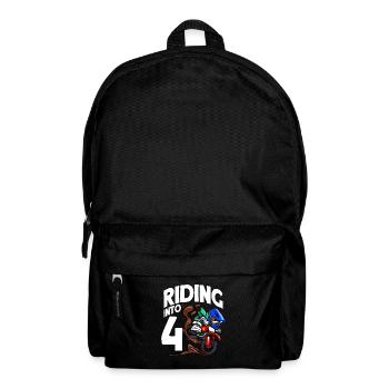 Fahren in 4 Geburtstag Fahrer Motocross Geburtstag - Rucksack - Schwarz - Vorne