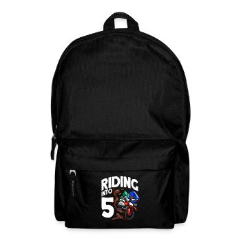 Fahren in 5 Geburtstag Fahrer Motocross Geburtstag - Rucksack - Schwarz - Vorne