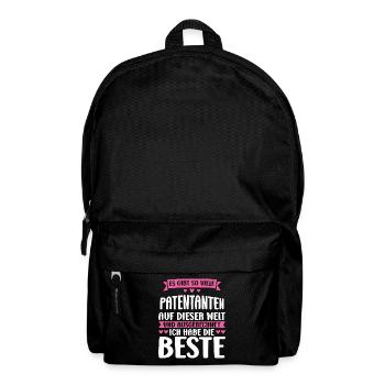 Patentante Taufe Patenkind Geschenk - Rucksack - Schwarz - Vorne