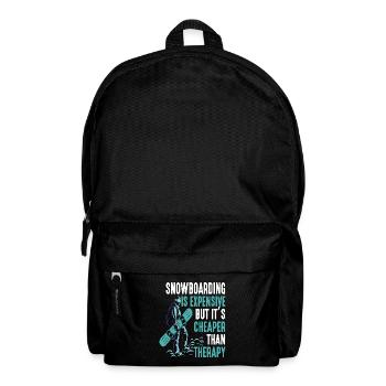 Snowboarden ist billiger als Therapie-Snowboarder - Rucksack - Schwarz - Vorne