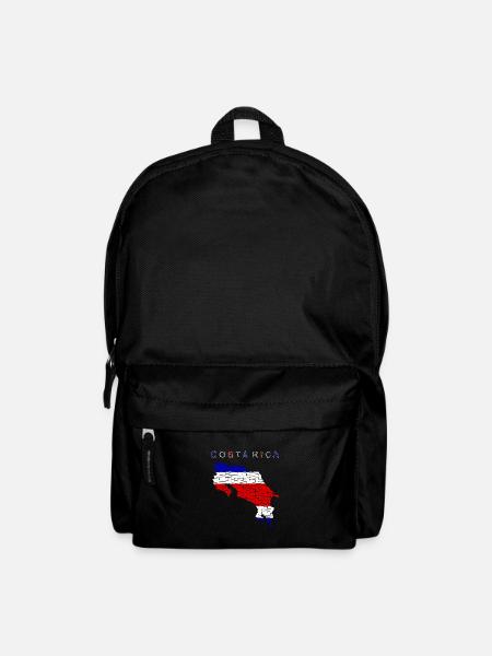 Costa Rica Map Flag - Backpack - black