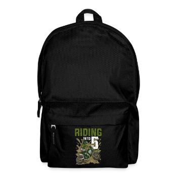 Fahren in 5 Dirt Bike Motocross Geburtstag - Rucksack - Schwarz - Vorne