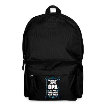 Opa Großvater Enkelkinder Geschenk - Rucksack - Schwarz - Vorne